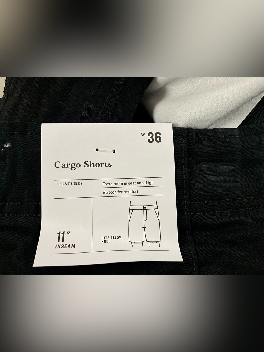 Goodfellow & Co Black Cargo Shorts with Side Pockets - Picture 6 of 8